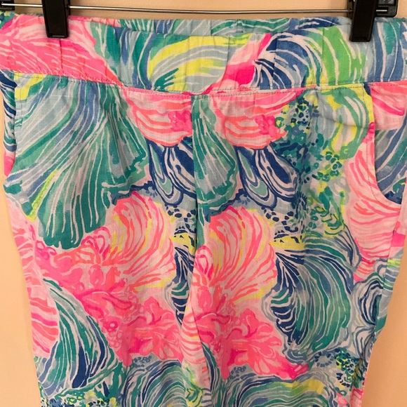 Lilly Pulitzer Pink and Green pants Tropical Print size S Brand New - Picture 4 of 6
